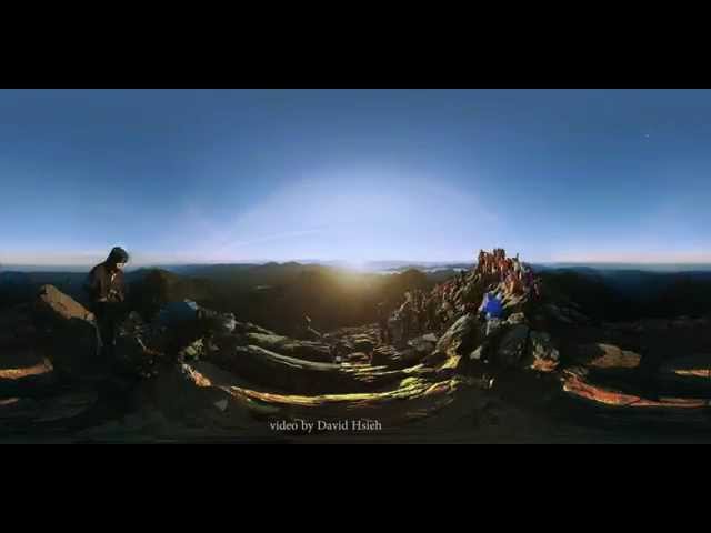 360° timelapse video, sunrise at Yushan Main Peak (Jade Mountain), Taiwan (玉山日出) 4K resolution