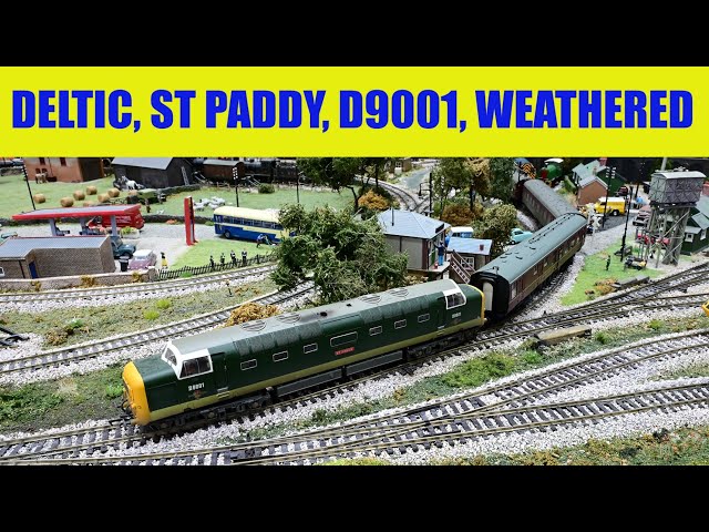 Deltic, Class 55, St Paddy pulling a long passenger train : 4k Widescreen.