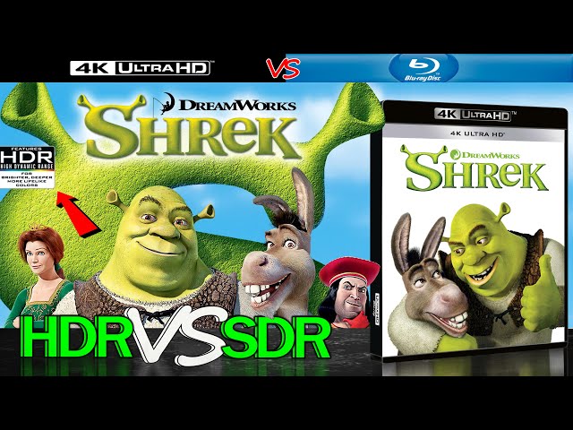 Shrek 2001 HDR ANALYSIS 4K Blu Ray vs 1080p BD SDR 100nits #TRUE_DIFFERENCE #WATCH_IN_HDR