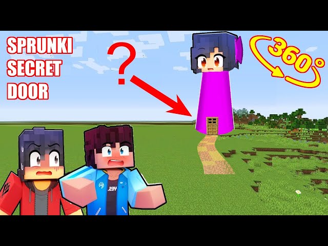 WHAT IS BEHIND The SECRET DOOR In APHMAU SPRUNKI - Minecraft 360°?