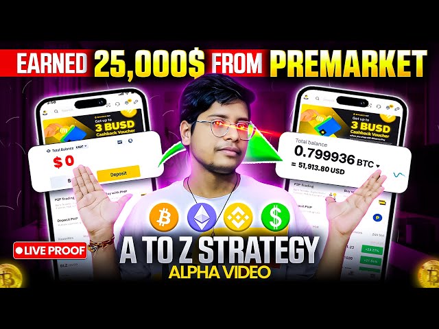 😱😱 Premarket A To Z Strategy | Made 25000$+ Profit | Bitcoin | Crypto Currency | Alpha