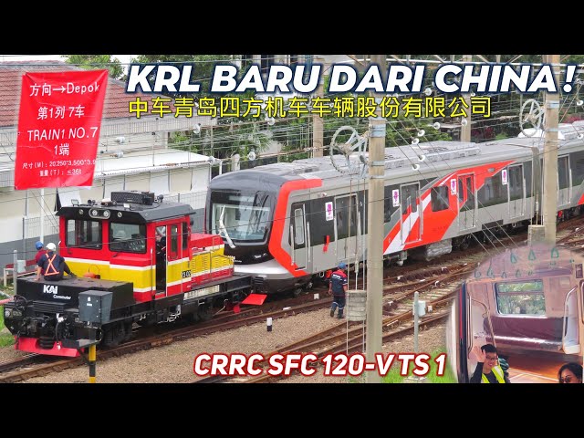 KERETA KRL TERBARU DARI CHINA TIBA DI INDONESIA! Pengiriman KRL CRRC SFC 120-V Trainset Pertama 2025