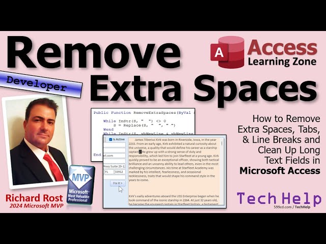 How to Remove Extra Spaces, Tabs, & Line Breaks and Clean Up Long Text Fields in Microsoft Access