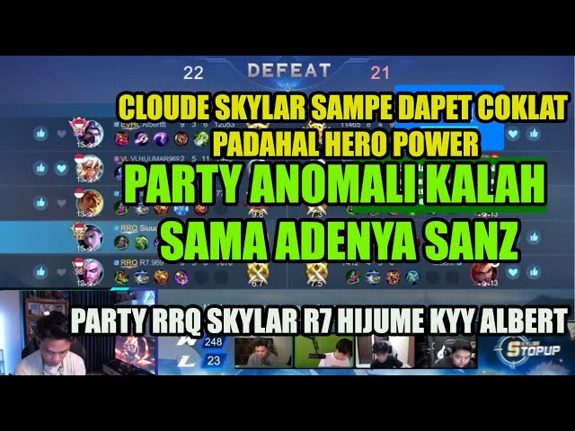 PARTY ANOMALI KALAH SAMA ADENYA SANZ CLOUDE SKYLAR SAMPE DAPET COKLAT ALBERT MAIN JUNGLE