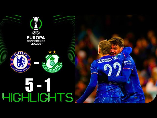 Marc Guiu Hat Trick Goal | Chelsea vs Shamrock Rovers 5-1 Highlights | Europa Conference League 2024