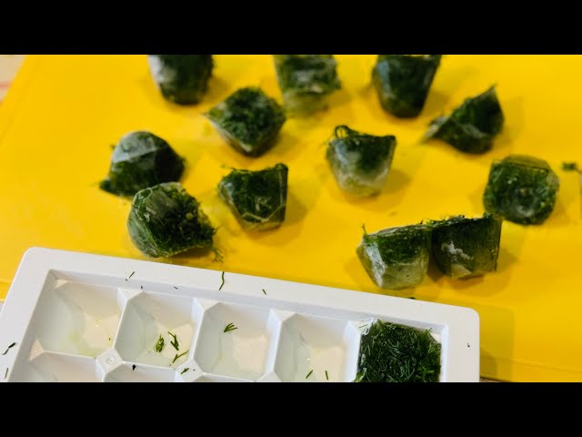 How to freeze herbs for stock | frozen herbs for broth soup