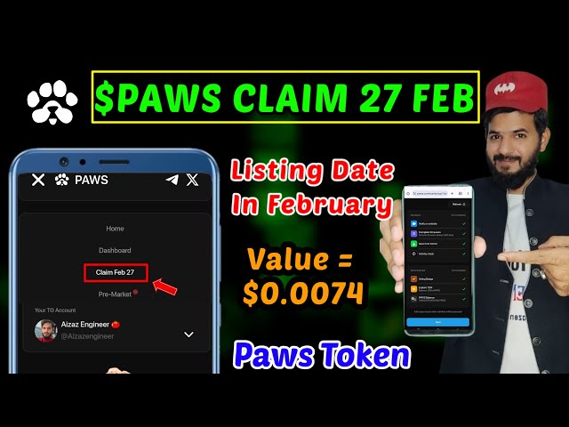 Paws Claim 27 Feb | Paws listing date out | paws Token Listing Exchange 😁 💱 | Paws new update web