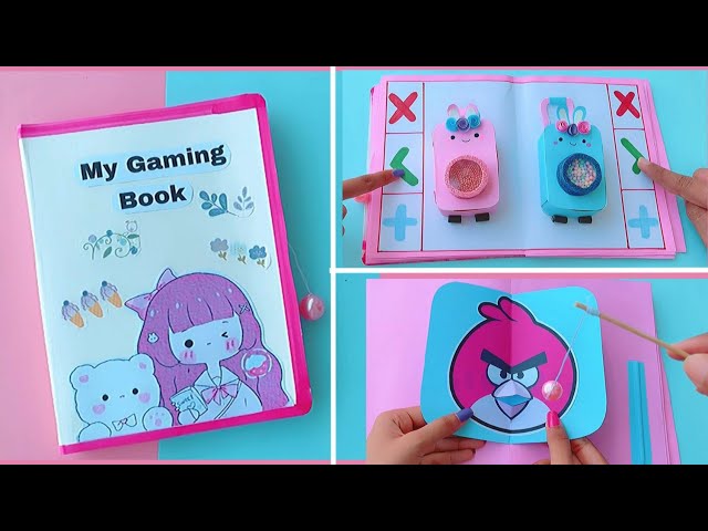 10 Paper Games in a book / DIY Cute Gaming Book / How to make paper gaming book | DIY Paper games