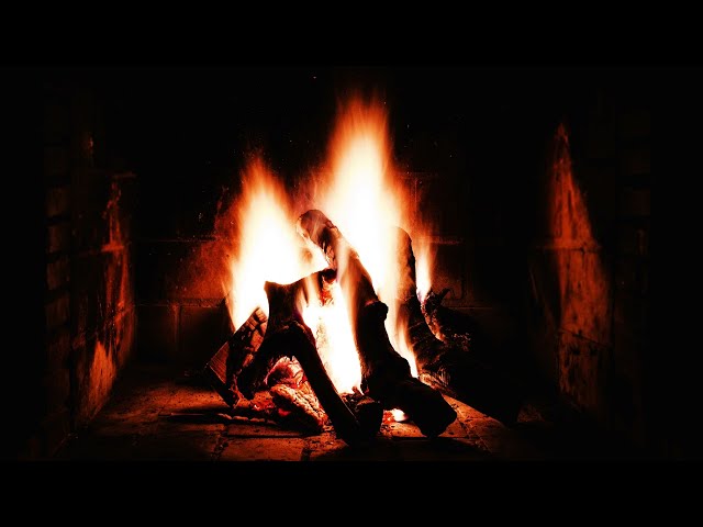 THE BEST Relaxing Burning Fireplace Sounds - Birchwood Crackling Fire Sounds (NO ADS AND MUSIC)