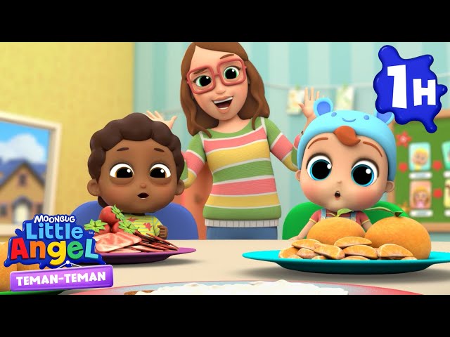 Aku Suka Makan Buah 🍎🍊🍌🍉🍇 | Little Angel | Lagu Anak Favorit | Nursery Rhymes Indonesia