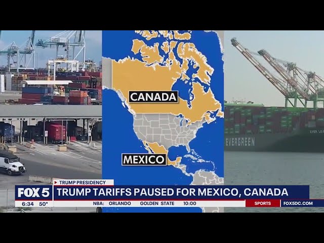 Mexico, Canada tariffs paused, Trump says