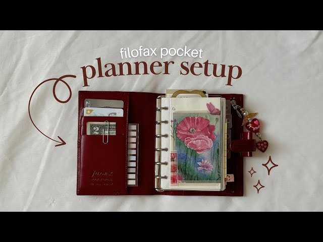 filofax pocket planner setup 📖 pages, trackers, & decor ✎ᝰ ݁₊ ⊹