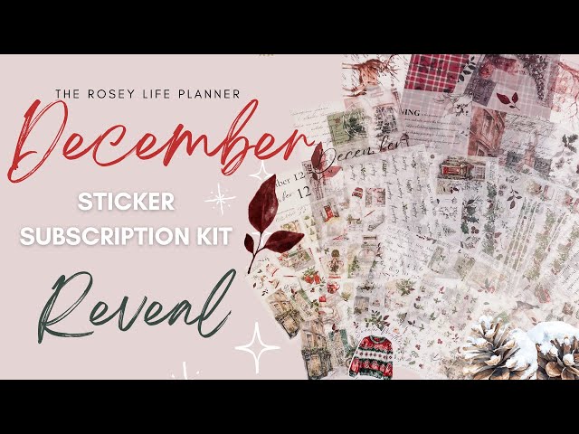 Unboxing my Planner Sticker Subscription Kit for December from The Rosey Life Planner