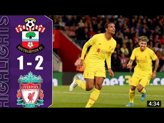 PREMIER LEAGUE SOUTHAMPTON VS LIVERPOOL