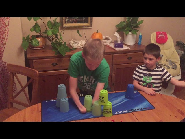 Fastest Cup Stacking with No Hands