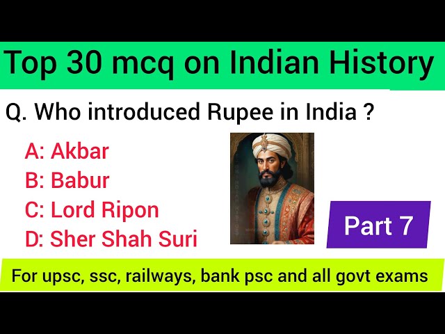 top 30 mcq on Indian History | Indian History mcq | Indian History gk | history important question