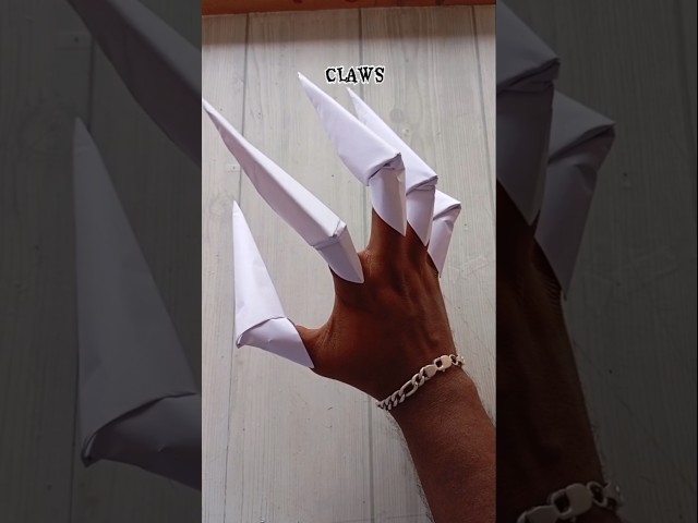 PAPER EASY CLAWS ORIGAMI| TUTORIAL| HOW TO MAKE A WOLF PAPER CLAWS STEP BY STEP FOLDING| DANGEROUS