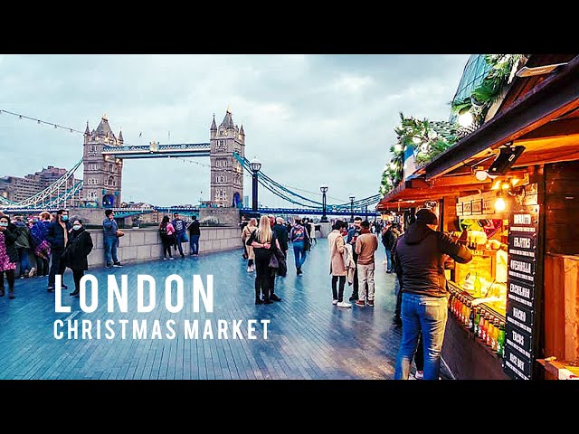 London Christmas Markets 2023 🎄 Winter market returns to London Bridge   ✨ 4K HDR