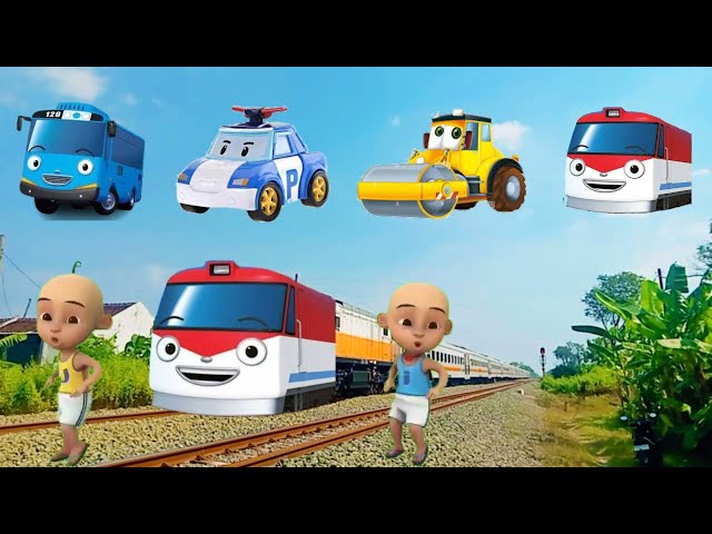 tebak gambar lucu kereta api cc206 babarandek kereta thomas,tayo,buldhozer,lani