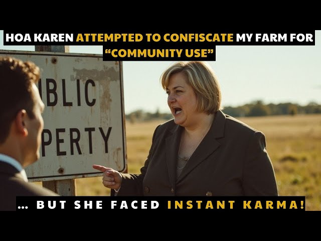 KAREN FALSELY CLAIM MY PRIVATE FARM for “COMMUNITY USE”… But She FACED INSTANT KARMA! - Karen Story