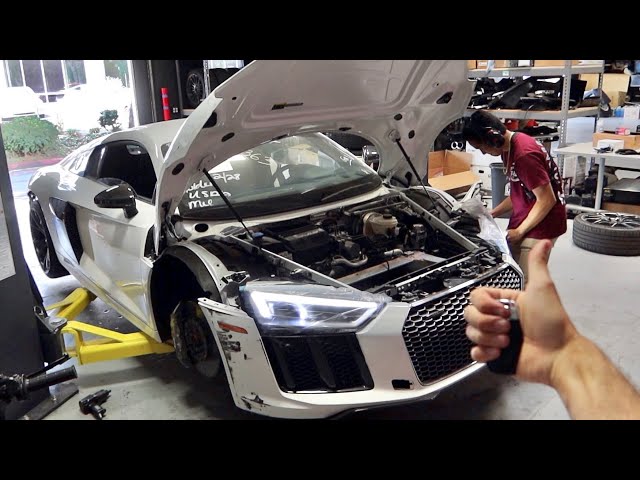 MY AUDI R8 IS BACK FROM THE FRAME SHOP!!!