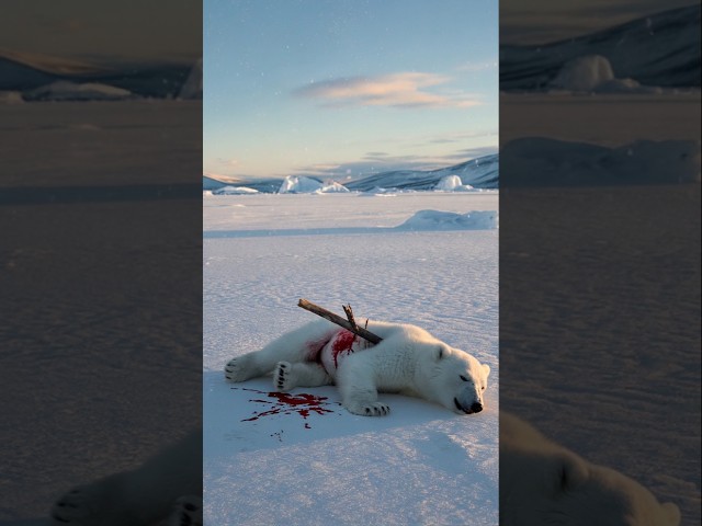 Brave Penguin Saves Injured Polar Bear Cub 🐧❄️