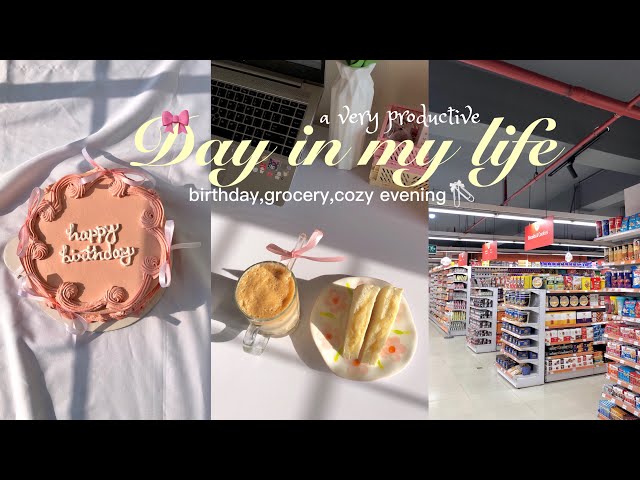 VLOG: Life in Bangladesh 🍰 | day in my life | birthday, grocery shopping, cozy evening, coffee | 🎀🎧💭