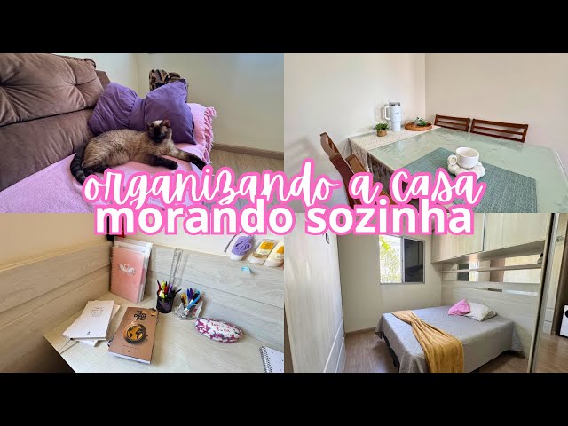 ORGANIZANDO MINHA CASA MORANDO SOZINHA| Rotina noturna| Evitando o desânimo 🏠❤️‍🩹