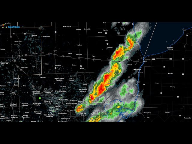 broken line of a storm southeast michigan