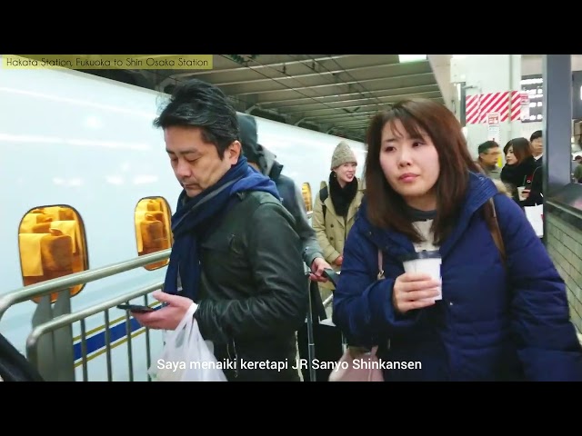 Menaiki "shinkansen" di FUKUOKA (HAKATA STATION) perjalanan menuju ke Shin Osaka Station #throwback