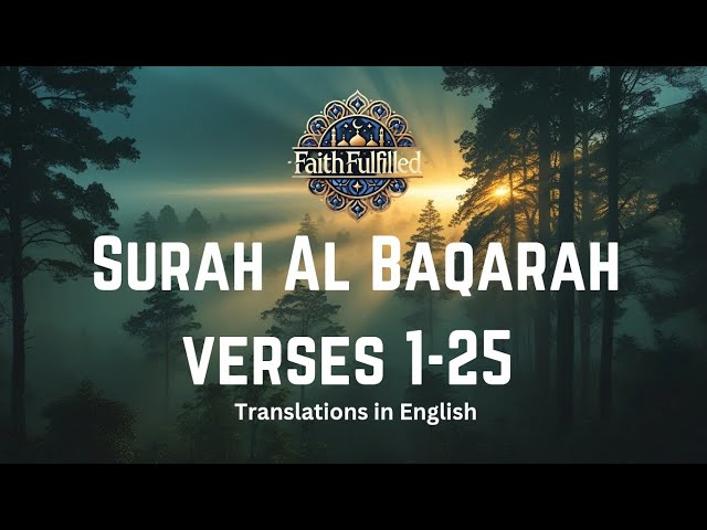 Quran Translations of Surah Al Baqarah Verses 1-25 in English | Dawah Islamic Knowledge #quran