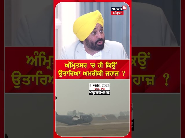 Amritsar 'ਚ ਹੀ ਕਿਉਂ ਉਤਾਰਿਆ Deport ਹੋਏ ਭਾਰਤੀਆਂ ਦਾ ਜਹਾਜ਼ ? | #shorts | N18S