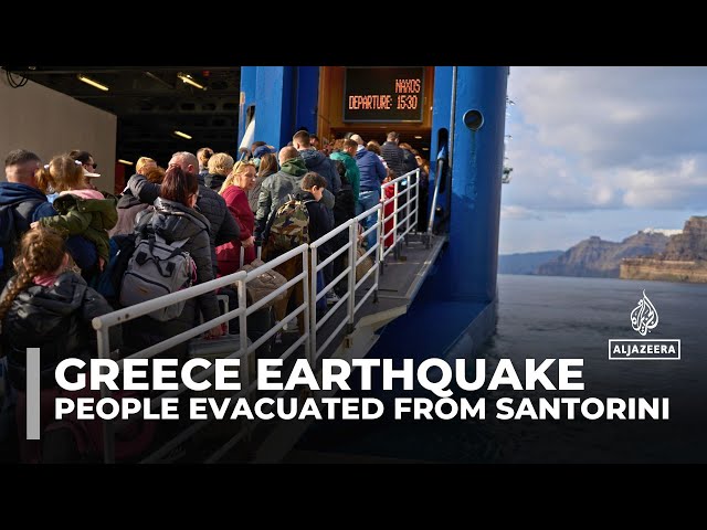 Tourists and residents flee Santorini as earthquakes hit Greek island