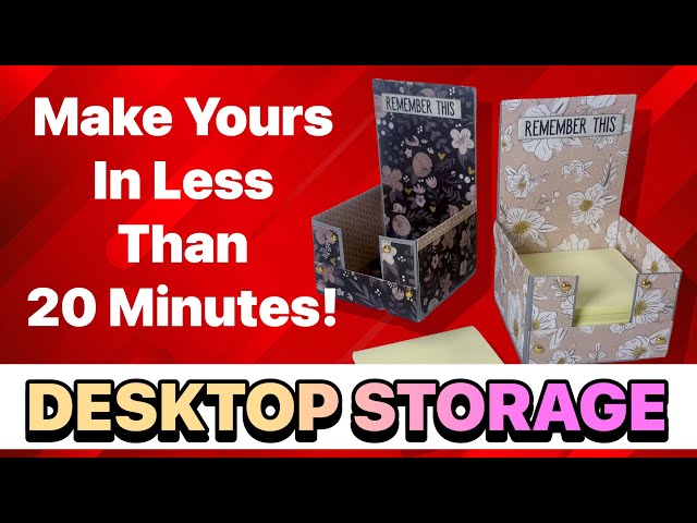 STICKY NOTE STORAGE!  Make In Less Than 20 Minutes!  DESKTOP STORAGE DIY