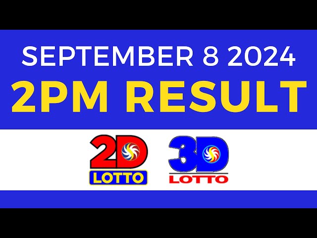 2pm Lotto Result Today September 8 2024 | PCSO Swertres Ez2