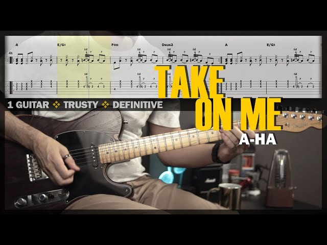 Take On Me | Guitar Cover Tab | Guitar Lesson | Keyboard Solo on Guitar | BT w/ Vocals 🎸 A-HA