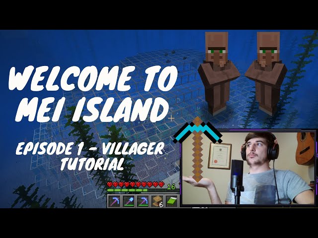 Welcome to Mei Island | Mei Island - Episode 1 | Villager Trading Hall Tutorial | Hardcore Minecraft