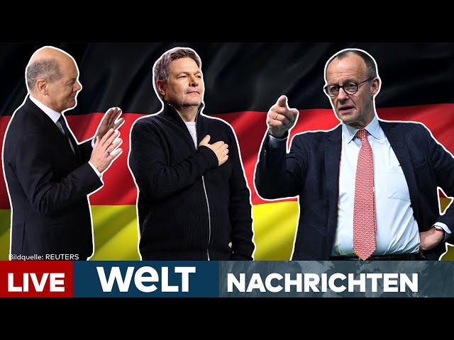 DEUTSCHLAND: Merz, Scholz & Habeck im Wahlkampfmarathon - Bundesweite Demos gegen Rechts | Stream