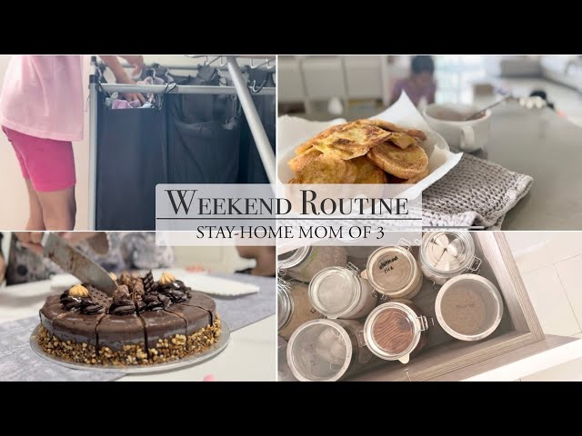 Weekend Routine with 3 Kids | Silent Vlog | Breakfast, Laundry, Free Play, Studying, Eid Celebration