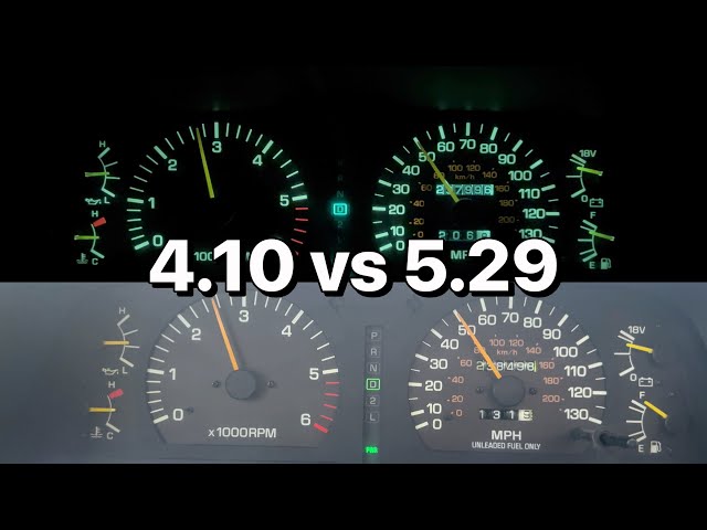 TOYOTA LAND CRUISER FZJ80 | STOCK GEARING vs 5.29 | SPEED COMPARISON