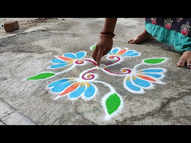 flower kolam