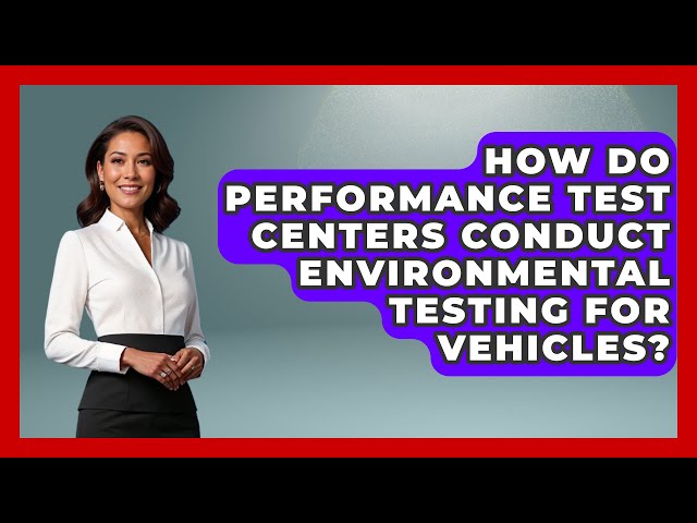 How Do Performance Test Centers Conduct Environmental Testing for Vehicles? - Car Performance Pros