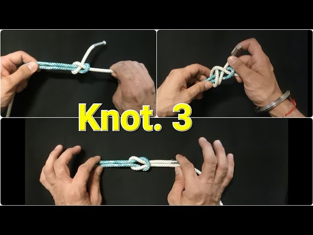 Knot. 3 Bands. 1st. Sheet band 2nd. Double Sheet band  3rd. Reef Knot