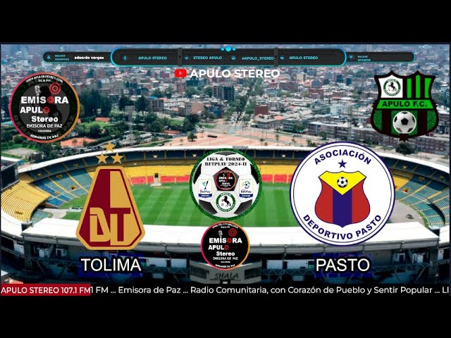 #27ENERO2025: LIGA BETPLAY 2025-I ... TOLIMA vs PASTO !!!