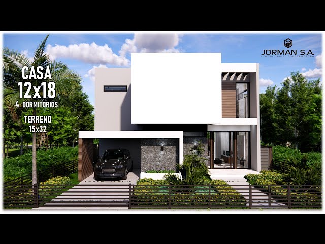 Modern House Design with 4 Bedrooms Family Home | 12x18m 2Storey | Jorman HomeDesigns