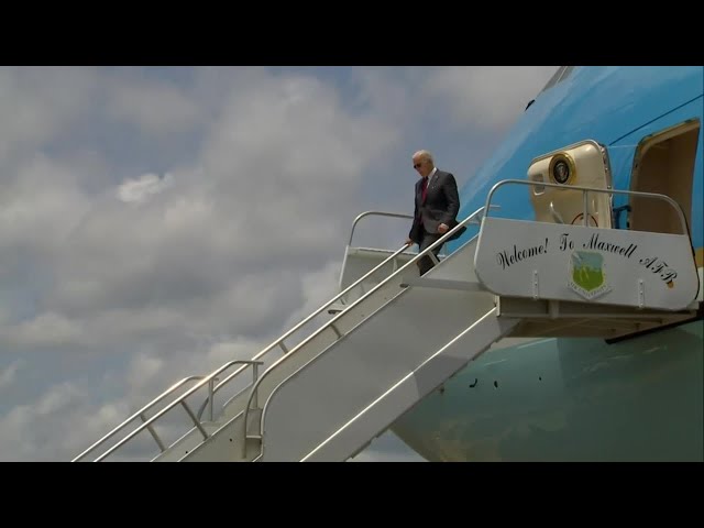 President Biden lands in Alabama