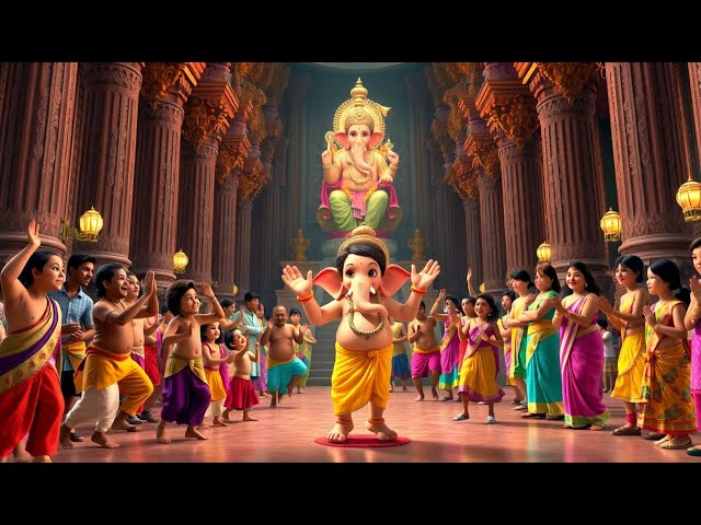 गणपति बाप्पा मोरया, मंगलमूर्ति मोरया | Ganpati Bappa Morya #ganesha #kidsvideo