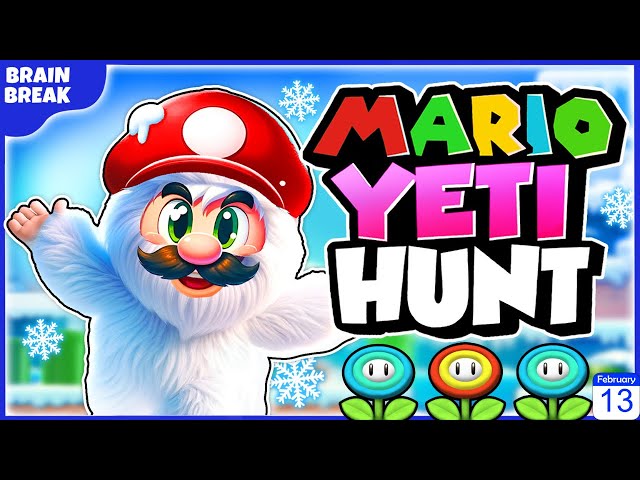 Mario Winter Chase | Brain Break Party | Educational Videos for Children