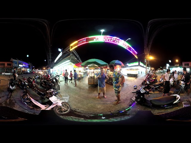 Koh Phangan - Phantip Food Market / Court - Video - 2019 - 4K - VR - 360