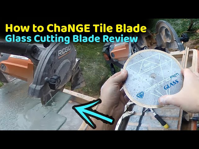 How to Cut Tempered Glass - QEP 7" Diamond Glass Blade Review - Rigid Wet Blade Change Tutorial